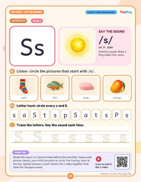 Letter sounds page